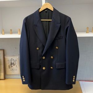 Burberry Serpentine Double Breasted Navy Blazer